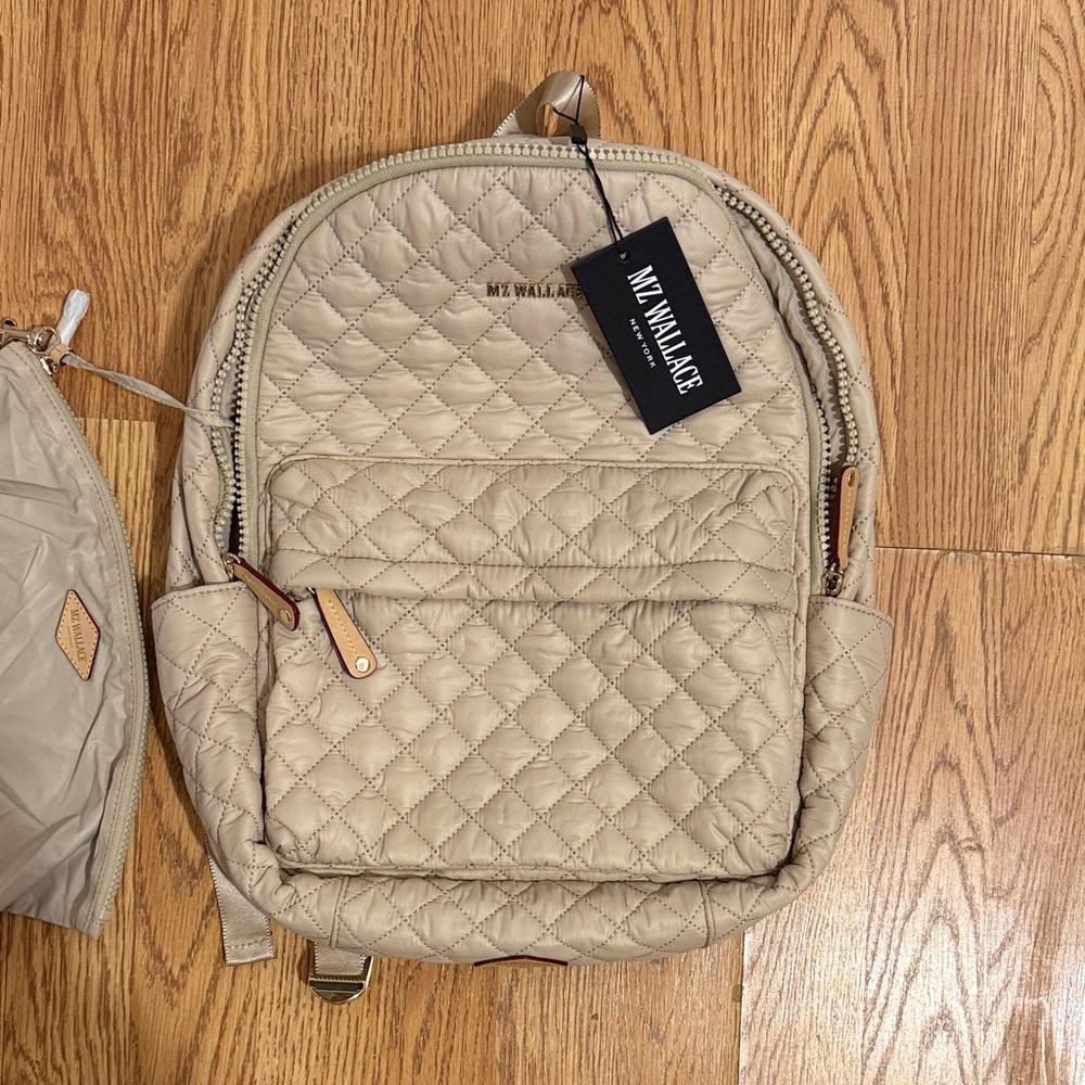 NWT MZ Wallace Metro Backpack Deluxe, Buff - Picture 5 of 8